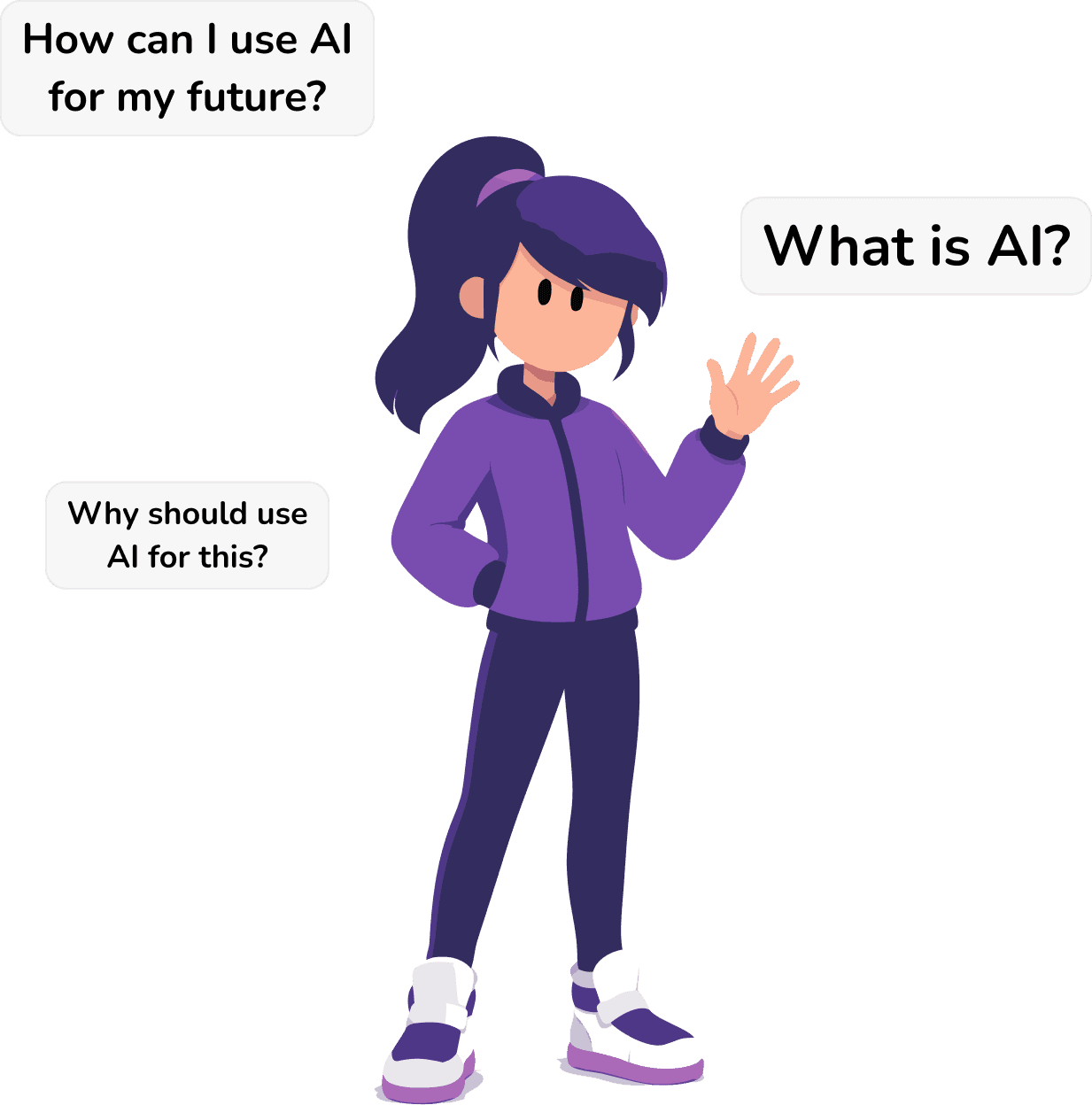 A Big Thinkers character offering a helping hand