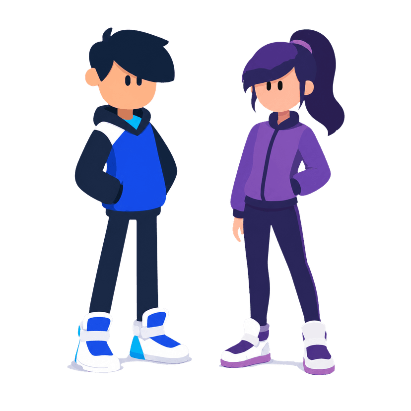 Ren and Mira, the Big Thinkers characters